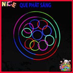 Que Phát Sáng Đa Màu - Bộ 100 Que Đa Dụng Kèm Đầu Nối, Vòng Đeo Tay Dạ Quang Cho Tiệc Tối, Sự Kiện Ngoài Trời