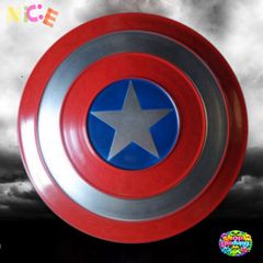 Khiên Captain America Tỷ Lệ 1:1 với Dây Đeo Cao Cấp - Phụ Kiện Cosplay Siêu Anh Hùng Marvel Hoàn Hảo cho Fan Hâm Mộ