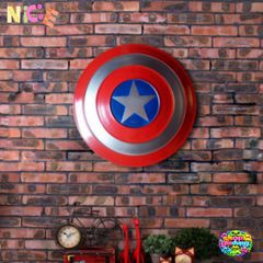 Khiên Captain America Tỷ Lệ 1:1 với Dây Đeo Cao Cấp - Phụ Kiện Cosplay Siêu Anh Hùng Marvel Hoàn Hảo cho Fan Hâm Mộ