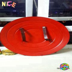 Khiên Captain America Tỷ Lệ 1:1 với Dây Đeo Cao Cấp - Phụ Kiện Cosplay Siêu Anh Hùng Marvel Hoàn Hảo cho Fan Hâm Mộ