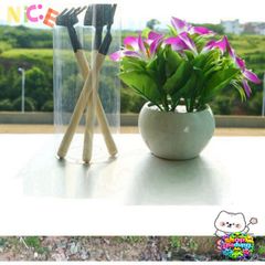 Bộ Dụng Cụ Làm Vườn Mini 3 Món - Dụng Cụ Trồng Cây Đen Sang Trọng Cho Không Gian Sống Xanh Tươi Mát