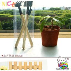 Bộ Dụng Cụ Làm Vườn Mini 3 Món - Dụng Cụ Trồng Cây Đen Sang Trọng Cho Không Gian Sống Xanh Tươi Mát