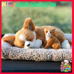 Gấu Bông Chó Shiba Vàng - Không Khí Lọc Khử Mùi Ô Tô, Thú Bông Lông Mềm Đáng Yêu, Phụ Kiện Trang Trí Xe Hơi Hữu Ích