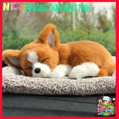 Gấu Bông Chó Shiba Vàng - Không Khí Lọc Khử Mùi Ô Tô, Thú Bông Lông Mềm Đáng Yêu, Phụ Kiện Trang Trí Xe Hơi Hữu Ích