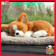 Gấu Bông Chó Shiba Vàng - Không Khí Lọc Khử Mùi Ô Tô, Thú Bông Lông Mềm Đáng Yêu, Phụ Kiện Trang Trí Xe Hơi Hữu Ích