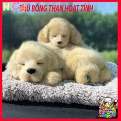 Gấu Bông Khử Mùi Xe Shiba Mẹ Con - Đồ Chơi Thú Cưng Dễ Thương Bằng Than Hoạt Tính, Phụ Kiện Trang Trí Xe Hơi