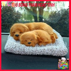 Gấu Bông Khử Mùi Xe Shiba Mẹ Con - Đồ Chơi Thú Cưng Dễ Thương Bằng Than Hoạt Tính, Phụ Kiện Trang Trí Xe Hơi