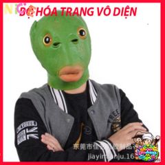 Mặt Nạ Silicon Hình Đầu Cá Xanh - Đồ Trang Trí Cosplay Tiệc Halloween Giáng Sinh Vui Nhộn - Độc Đảo và Sáng Tạo