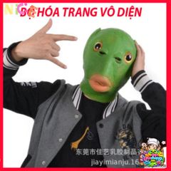 Mặt Nạ Silicon Hình Đầu Cá Xanh - Đồ Trang Trí Cosplay Tiệc Halloween Giáng Sinh Vui Nhộn - Độc Đảo và Sáng Tạo