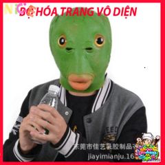 Mặt Nạ Silicon Hình Đầu Cá Xanh - Đồ Trang Trí Cosplay Tiệc Halloween Giáng Sinh Vui Nhộn - Độc Đảo và Sáng Tạo