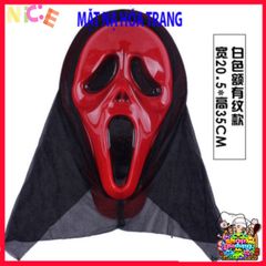 Mặt Nạ Scream Đen Halloween - Phụ Kiện Thời Trang Ma Quái Cho Buổi Tiệc Hóa Trang