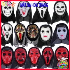 Mặt Nạ Scream Đen Halloween - Phụ Kiện Thời Trang Ma Quái Cho Buổi Tiệc Hóa Trang