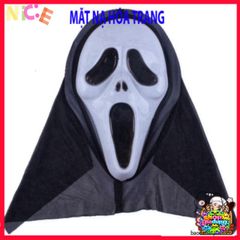 Mặt Nạ Scream Đen Halloween - Phụ Kiện Thời Trang Ma Quái Cho Buổi Tiệc Hóa Trang