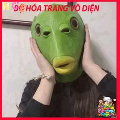 Mặt Nạ Silicon Hình Cá Ếch Xanh Halloween Vui Nhộn - Phụ Kiện Tiệc Tùng An Toàn, Siêu Thoáng Mát Cho Tất Cả Mọi Người