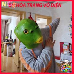 Mặt Nạ Silicon Hình Cá Ếch Xanh Halloween Vui Nhộn - Phụ Kiện Tiệc Tùng An Toàn, Siêu Thoáng Mát Cho Tất Cả Mọi Người