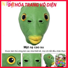 Mặt Nạ Silicon Hình Cá Ếch Xanh Halloween Vui Nhộn - Phụ Kiện Tiệc Tùng An Toàn, Siêu Thoáng Mát Cho Tất Cả Mọi Người