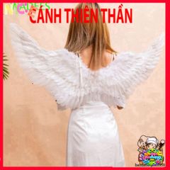 Cánh Lông Vũ Trắng Độc Đáo - Phụ Kiện Halloween, Cosplay, Tiệc Hóa Trang, Rực Rỡ, Chất Liệu Tự Nhiên, Phong Cách Thiên Thần