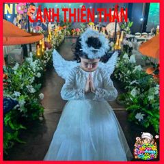 Cánh Lông Vũ Trắng Độc Đáo - Phụ Kiện Halloween, Cosplay, Tiệc Hóa Trang, Rực Rỡ, Chất Liệu Tự Nhiên, Phong Cách Thiên Thần