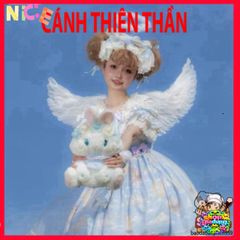 Cánh Lông Vũ Trắng Độc Đáo - Phụ Kiện Halloween, Cosplay, Tiệc Hóa Trang, Rực Rỡ, Chất Liệu Tự Nhiên, Phong Cách Thiên Thần