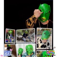 Mặt Nạ Hóa Trang Quái Vật Hình Cá Xanh - Silicone An Toàn, Đạo Cụ Cosplay Vui Nhộn Cho Halloween và Tiệc Tùng
