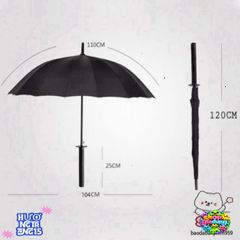 Ô Dù Samurai Katana Đen Cao Cấp - Phụ Kiện Thời Trang Độc Đáo Chống Mưa Gió - Thiết Kế Kiếm Nhật Bản Lịch Lãm