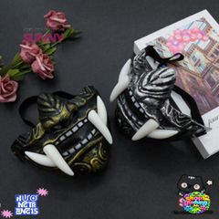 Mặt Nạ Quỷ Oni Nhật Bản - Phụ Kiện Halloween cho Cosplay và Tiệc Tường, Thiết Kế 3D Độc Đáo, An Toàn và Thoải Mái