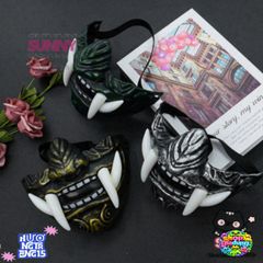 Mặt Nạ Quỷ Oni Nhật Bản - Phụ Kiện Halloween cho Cosplay và Tiệc Tường, Thiết Kế 3D Độc Đáo, An Toàn và Thoải Mái