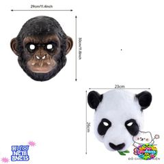 Mặt Nạ Halloween Gấu Trúc BLACKBEAR Độc Đáo - Phụ Kiện Cosplay Hóa Trang, Thích Hợp Dự Tiệc và Lễ Hội