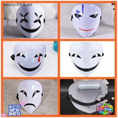 Mặt Nạ Cosplay Anime Hiruko Đen & Trắng - Phụ Kiện Độc Đáo Cho Tiệc Hóa Trang và Halloween