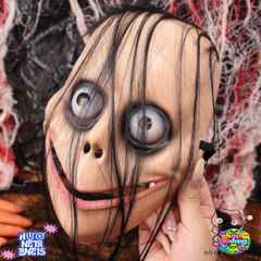 Mặt Nạ Halloween Kinh Dị Dáng Tóc Dài - Phụ Kiện Cosplay Ma Quái Cho Bữa Tiệc Hóa Trang, Đồ Chơi Kinh Dị Cho Tất Cả Lứa Tuổi