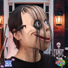 Mặt Nạ Halloween Kinh Dị Dáng Tóc Dài - Phụ Kiện Cosplay Ma Quái Cho Bữa Tiệc Hóa Trang, Đồ Chơi Kinh Dị Cho Tất Cả Lứa Tuổi