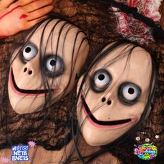 Mặt Nạ Halloween Kinh Dị Dáng Tóc Dài - Phụ Kiện Cosplay Ma Quái Cho Bữa Tiệc Hóa Trang, Đồ Chơi Kinh Dị Cho Tất Cả Lứa Tuổi