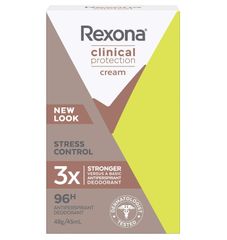 Lăn Khử Mùi Kem Rexona Clinical Protection Stress Control 48g - Hỗ Trợ Kiểm Soát Mồ Hôi, Mùi Cơ Thể, Sản Phẩm Úc Dùng Hàng Ngày