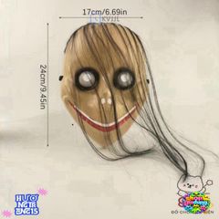 Mặt Nạ Halloween Độc Đáo Với Tóc Dài V - Phụ Kiện Hóa Trang Thú Vị Cho Tiệc Cosplay và Lễ Hội