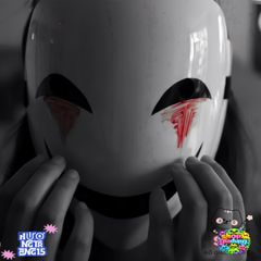 Mặt Nạ Hoạt Hình Nghệ Thuật Kagetane Hiruko - Phụ Kiện Halloween Độc Đáo, Tiệc Tùng, Hóa Trang, Sáng Tạo, Nổi Bật