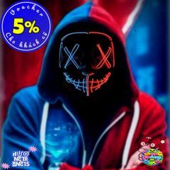 Mặt Nạ LED Hacker Phát Sáng Độc Đáo - Mặt Nạ Tiệc Hóa Trang Đa Màu Dành Cho Halloween và Các Dịp Lễ Hội 2023