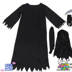 Bộ Trang Phục Hades Thần Chết Cho Trẻ Em - Halloween Độc Đáo với Lưỡi Hái và Mũ Thời Thượng, Phong Cách Huyền Bí