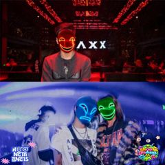 Mặt Nạ Phát Sáng LED Thiên Thần Đen Trắng - Phụ Kiện Halloween Độc Đáo Cho Tiệc Tùng