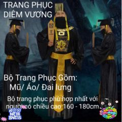Áo & Quần Hóa Trang Halloween Cương Thi & Pháp Sư - Trang Phục Cosplay Độc Đáo Cho Trẻ Em, Thời Trang Lễ Hội