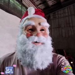Bộ Phụ Kiện Cosplay Giáng Sinh: Mặt Nạ Râu Ông Già Noel và Mũ 3D - Phụ Kiện Lễ Hội Độc Đáo Cho Gia Đình