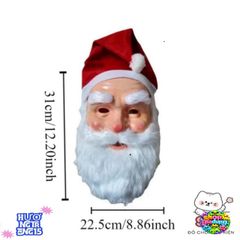 Bộ Phụ Kiện Cosplay Giáng Sinh: Mặt Nạ Râu Ông Già Noel và Mũ 3D - Phụ Kiện Lễ Hội Độc Đáo Cho Gia Đình