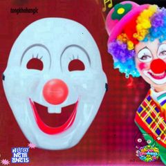 Mặt Nạ Chú Hề Đỏ Halloween - Phụ Kiện Hóa Trang Sáng Tạo Cho Tiệc Masquerade, Nghệ Thuật và Lễ Hội
