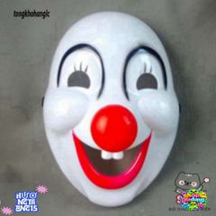 Mặt Nạ Chú Hề Đỏ Halloween - Phụ Kiện Hóa Trang Sáng Tạo Cho Tiệc Masquerade, Nghệ Thuật và Lễ Hội