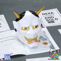 Mặt Nạ Hóa Trang Oni Noh Hannya - Phụ Kiện Halloween Nhật Bản Độc Đáo Với 2 Sừng, Giúp Bạn Nổi Bật Trong Bữa Tiệc