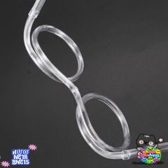 Ống hút hình mắt kính trong suốt - Phụ kiện tiệc tùng độc đáo, sáng tạo cho những khoảnh khắc vui vẻ bên bạn bè và gia đình