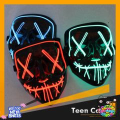 Mặt Nạ Hóa Trang Phát Sáng LED Đa Màu Cho Halloween & Trung Thu 2024 - Sáng Tạo, An Toàn, Quà Tặng Thú Vị