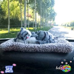 Gối Thú Cưng Chó Mèo Vàng Trắng Cún Đôi - Khử Mùi Than Hoạt Tính Dễ Thương Cho Xe Hơi, Giải Pháp Không Khí Trong Lành