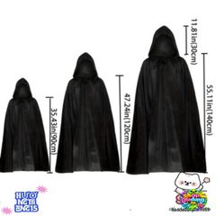 Áo Choàng Thần Chết Đen Đỏ - Trang Phục Cosplay Halloween - Phụ Kiện Hóa Trang Độc Đáo Cho Tiệc Halloween