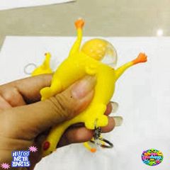 Móc Chìa Khóa Hình Gà Đẻ Trứng Dễ Thương - Móc Khóa Ngộ Nghĩnh Silicone Thú Vị Cho Fan Gà