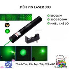 Bút Laser Xanh Tia Rực Rỡ 303 - Công Suất 5mW, Chiếu Xa 3km, Thiết Kế Nhỏ Gọn, Phù Hợp Dùng Trong Giảng Dạy, Giải Trí, Sự Kiện